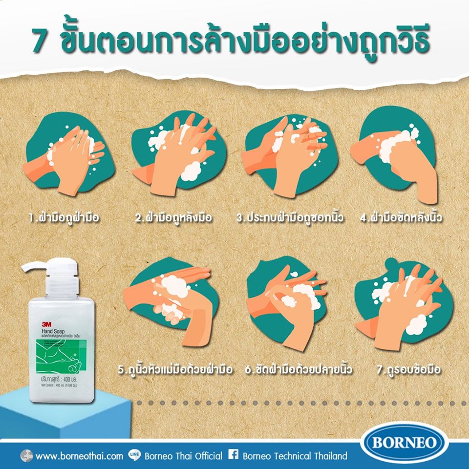 7 ขั้นตอนการล้างมืออย่างถูกวิธี